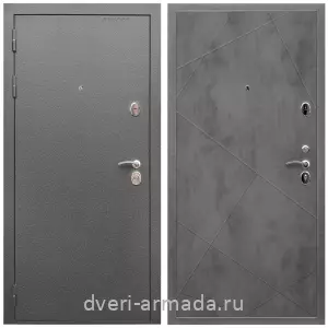 МДФ с фрезеровкой, Дверь входная Армада Оптима Антик серебро / МДФ 10 мм ФЛ-291 Бетон темный