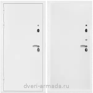 МДФ с фрезеровкой, Дверь входная Армада Оптима Белая шагрень / МДФ 10 мм Гладкая Белый матовый