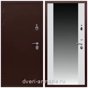 Антивандальные для квартир, Дверь входная Армада Люкс Антик медь / МДФ 16 мм СБ-16 Белый матовый