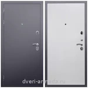 Заводские входные двери, Дверь входная Армада Люкс Антик серебро / МДФ 10 мм Гладкая белый матовый