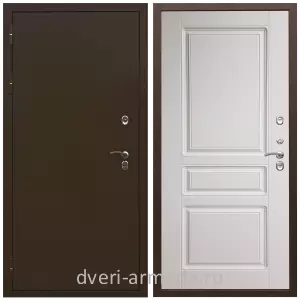 Для коттеджа, Дверь входная уличная в дом Армада Термо Молоток коричневый/ МДФ 16 мм ФЛ-243 Ясень белый