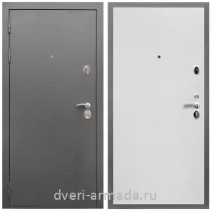 Для загородного дома, Дверь входная Армада Оптима Антик серебро / МДФ 10 мм Гладкая Белый матовый