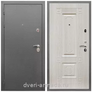 Левые входные двери, Дверь входная Армада Оптима Антик серебро / МДФ 6 мм ФЛ-2 Дуб белёный