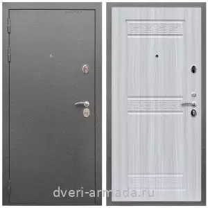 Для загородного дома, Дверь входная Армада Оптима Антик серебро / МДФ 10 мм ФЛ-242 Сандал белый
