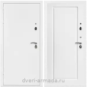 Входные двери толщиной 80 мм, Дверь входная Армада Оптима Белая шагрень / МДФ 16 мм ФЛ-119 Белый матовый