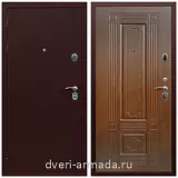 Входные металлические двери в Московской области, Дверь входная стальная Армада Люкс Антик медь / ФЛ-2 Мореная береза на заказ со вставкой ГОСТ