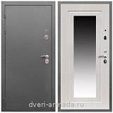 Входные двери с зеркалом внутри, Дверь входная Армада Оптима Антик серебро / ФЛЗ-120 Дуб белёный