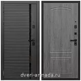 Дверь входная Армада Каскад BLACK МДФ 10 мм / МДФ 6 мм ФЛ-138 Дуб Филадельфия графит