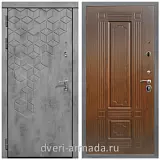 Дверь входная Армада Квадро Бетон тёмный / ФЛ-2 Мореная береза