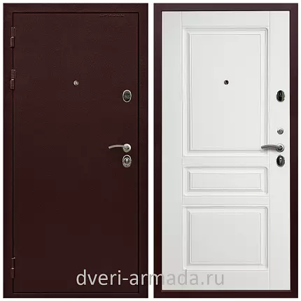 Дверь входная Армада Лондон Антик медь / ФЛ-243  Белый матовый