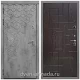 Дверь входная Армада Квадро Бетон тёмный / ФЛ-57 Дуб шоколад