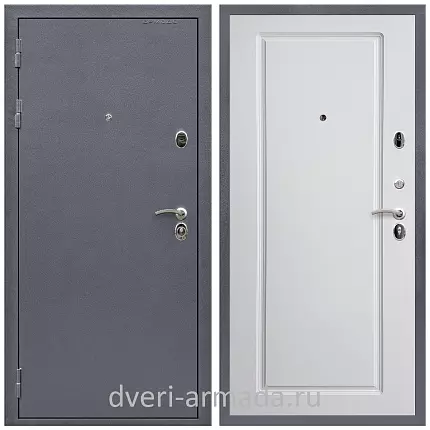 Дверь входная Армада Престиж Strong антик серебро / МДФ 16 мм ФЛ-119 Белый матовый