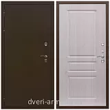 Тамбурные двери, Дверь входная в деревянный дом Армада Термо Молоток коричневый/ ФЛ-243 Дуб белёный с панелями МДФ