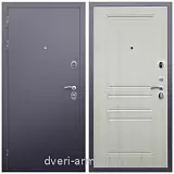 Входные двери 880 мм, Недорогая дверь входная в квартиру Армада Люкс Антик серебро / ФЛ-243 Лиственница беж с зеркалом широкая
