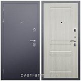 Входные двери толщиной 60 мм, Недорогая дверь входная в квартиру Армада Люкс Антик серебро / ФЛ-243 Лиственница беж с зеркалом широкая