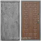 Дверь входная Армада Квадро Бетон тёмный / ФЛ-183 Морёная береза