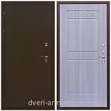 Для дачи, Дверь входная в деревянный дом Армада Термо Молоток коричневый/ ФЛ-242 Сандал белый недорого простая в тамбур