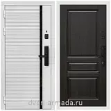 Умная входная смарт-дверь Армада Каскад WHITE МДФ 10 мм Kaadas S500 / МДФ 16 мм ФЛ-243 Венге