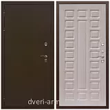 Тамбурные двери, Дверь входная утепленная для загородного дома Армада Термо Молоток коричневый/ ФЛ-183 Сандал белый от производителя
