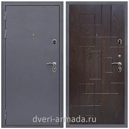 Дверь входная Армада Престиж Strong антик серебро / ФЛ-57 Дуб шоколад