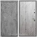 Дверь входная Армада Квадро Бетон тёмный / ФЛ-143 Рустик натуральный
