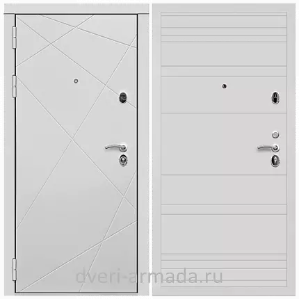 Дверь входная Армада Тесла МДФ 16 мм / МДФ 16 мм ФЛ Дуб кантри белый горизонт