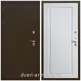 Дверь входная уличная в дом Армада Термо Молоток коричневый/ ФЛ-119 Белый матовый