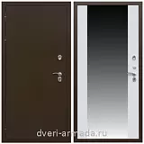 Дверь входная уличная в дом Армада Термо Молоток коричневый/ СБ-16 Белый матовый