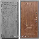Дверь входная Армада Квадро Бетон тёмный / ФЛ-140 Морёная береза