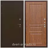 Уличные, Дверь входная стальная утепленная в квартиру Армада Термо Молоток коричневый/ ФЛ-243 Морёная берёза от производителя на этаж
