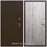 Тамбурные двери, Дверь входная железная уличная в новостройку Армада Термо Молоток коричневый/ ФЛ-143 Рустик натуральный на заказ